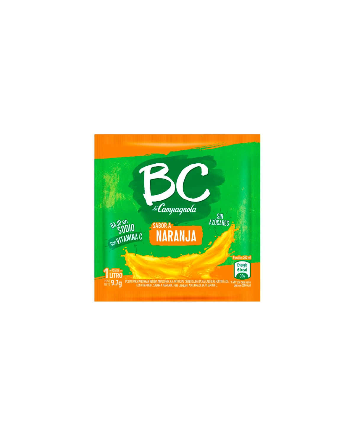 Jugo BC La Campagnola Naranja Sobre 7 Gr